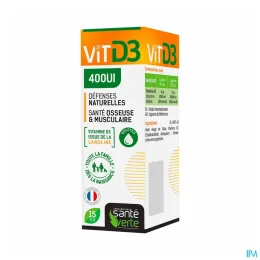 Santé Verte Vitamine D3 400UI Défenses naturelles