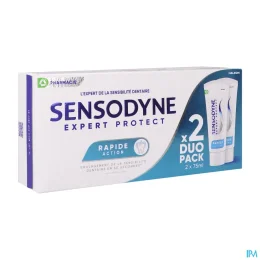 Sensodyne Rapide Action Dentifrice Dents Sensibles — Lot de 2 Tubes 75 mL