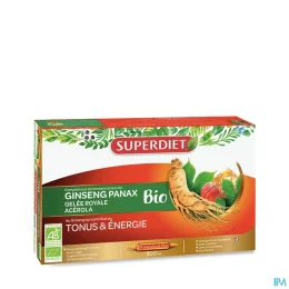 Super Diet Ginseng Gelée Royale Acérola Bio — 20 Ampoules