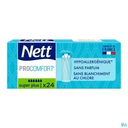 Tampons ® Procomfort Tampon Sans Applicateur Super Plus Boite de 24