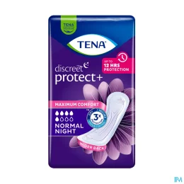 Tena Discreet Serviettes pour Fuites Urinaires Normal Night x10