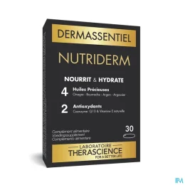 THERASCIENCE DERMASSENTIEL Nutriderm Nourrit / Hydrate - 30 Gelules