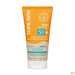 Topicrem Sun Protect SPF50+ Crème Mousse TB50ML