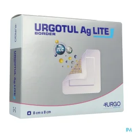 Urgotul Ag Lite B Pansements Bd Adulte Ex M 8X8CM B/16