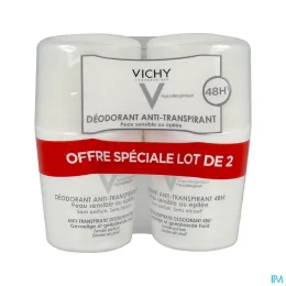 Vichy Déodorant Anti-Transpirant Apaisant 48h — 2 x 50 mL