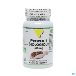 Vit'All+ Propolis Purifiee Bio 500mg 30 Gélules