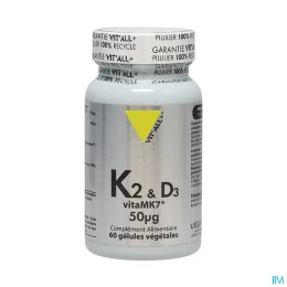 VITALL+ K2 et D3 50µg - 60 Gelules