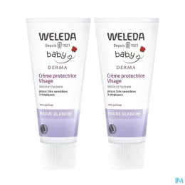 Weleda Crème protectrice visage mauve blanche