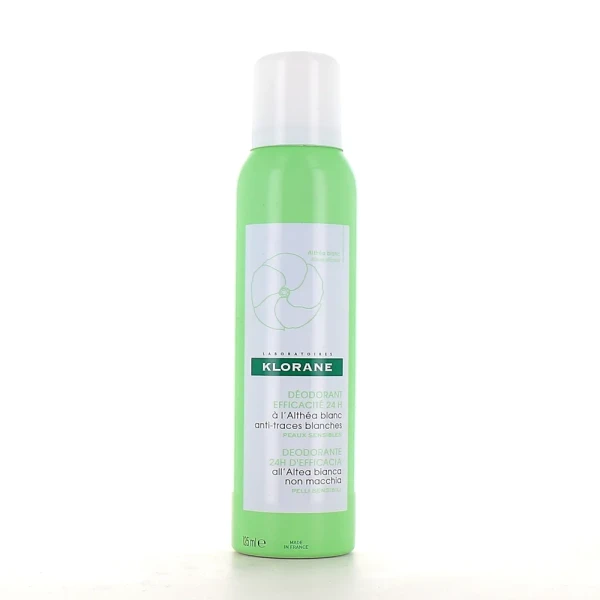 Klorane Déodorant Spray Efficacité 24h à l'Althéa Blanc