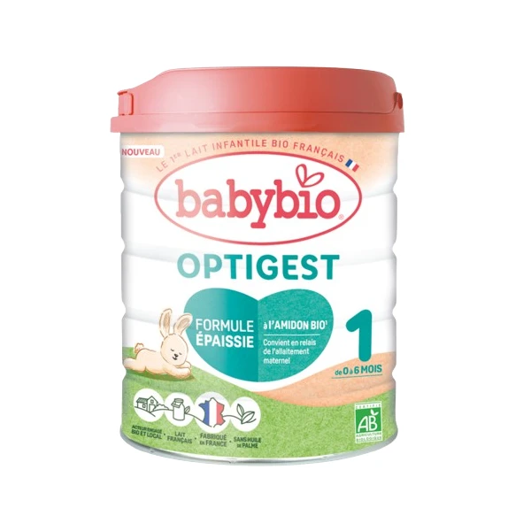 BABYBIO OPTIGEST 1 Lait en Poudre Bebe BIO 0-6 Mois - 800g