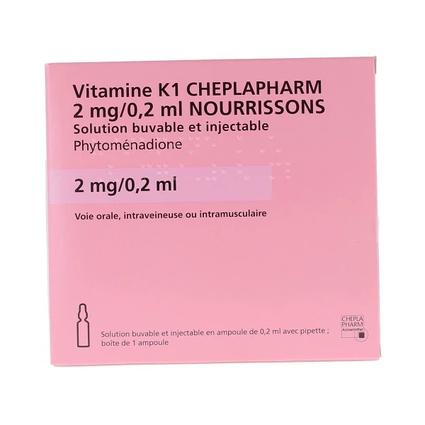 VITAMINE K1 2MG/0,2ML Nourrissons - 1 Ampoule