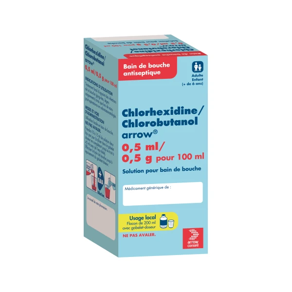 CHLORHEXIDINE / CHLOROBUTANOL ARROW 0,5 mL/0,5 g/100 ml