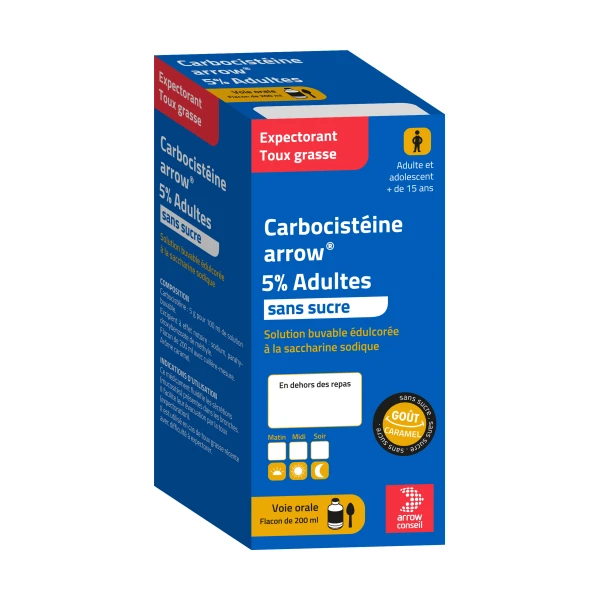 ARROW CARBOCISTEINE 5% Adultes Sirop Sans Sucre - 200ml