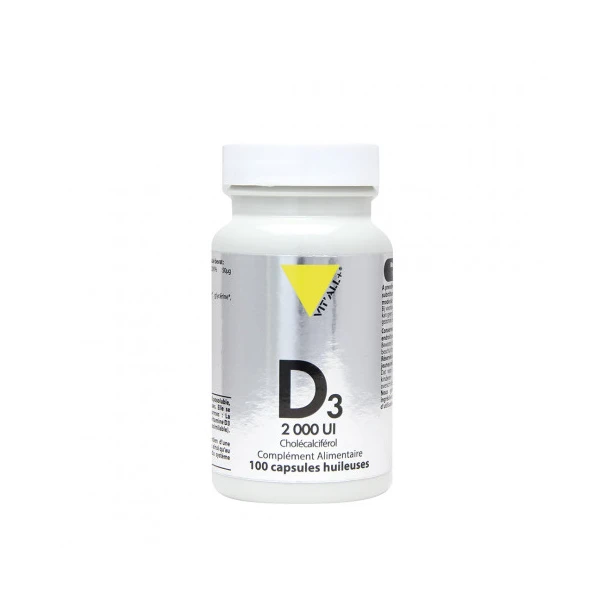 VITALL + VITAMINE D3 2000UI Cholecalciferol - 100 Capsules