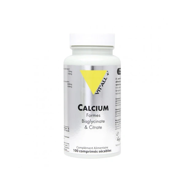 VITALL+ CALCIUM Bisglycinate & Citrate - 100 Comprimes