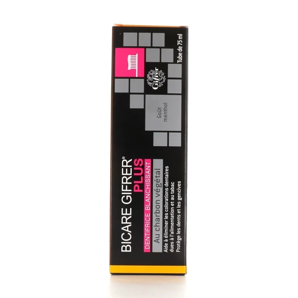 Bicare Plus Dentifrice Blanchissant au Charbon Végétal