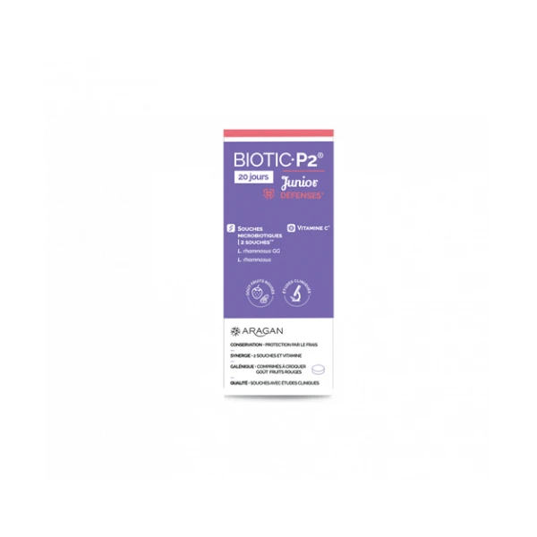 ARAGAN BIOTIC P2 JUNIOR DEFENSES 20 JOURS - 20 Comprimes