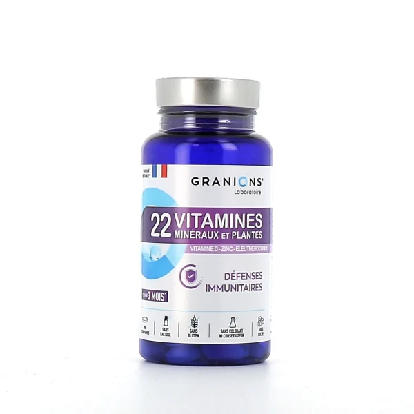 Granions 22 vitamines minéraux et plantes défenses immunitaires