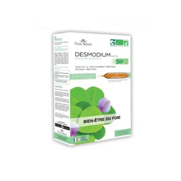 Flora Natura Desmodium Bio Bien-être du foie 20 ampoules