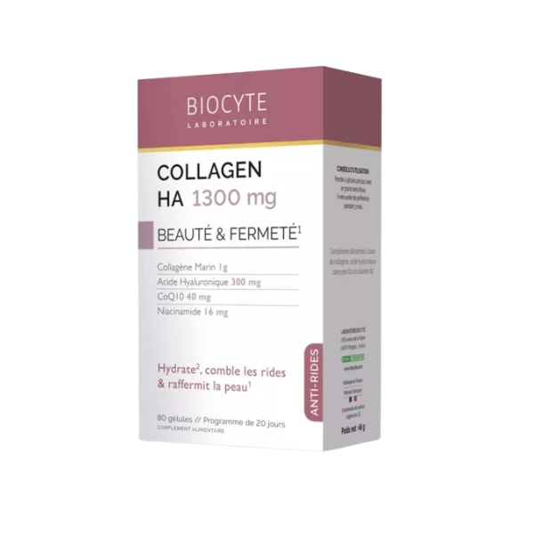 BIOCYTE COLLAGEN HA 1300mg Anti-Rides - 80 Gelules