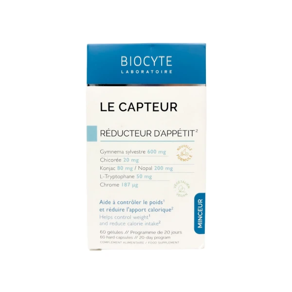 BIOCYTE LE CAPTEUR Reducteur d'Appetit - 60 Gelules
