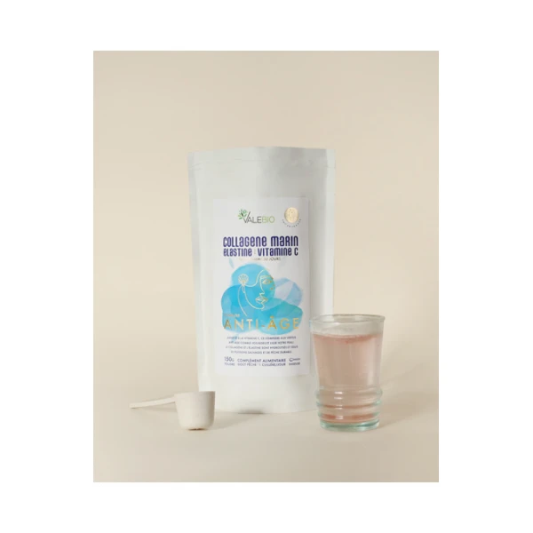 Valebio Collagène marin Elastine Vitamine C Complexe anti-âge 150g