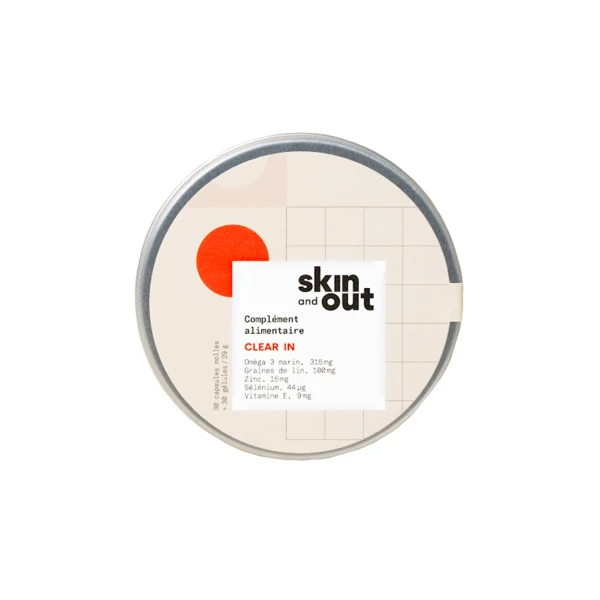 SKIN AND OUT CLEAN IN Complement Alimentaire Stop-Boutons - 30 Gelules + 30 Capsules