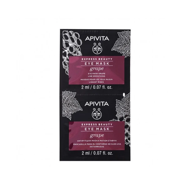 Apivita Express Beauty Masque Lissant Contour des Yeux au Raisin 2x2ml