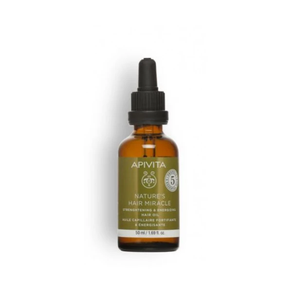 APIVITA NATURE'S HAIR MIRACLE HUILE CAPILLAIRE FORTIFIANTE & ENERGISANTE - 50ml