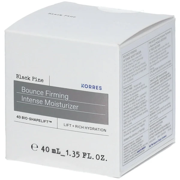 KORRES BLACK PINE 4D Bio-Shapelift™ Crème Jour Intense Fermeté + Rebond Peaux sèches à très sèches