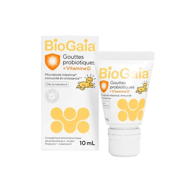 BIOGAIA GOUTTES PROBIOTIQUES + VITAMINE D - 10ml