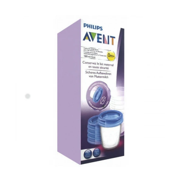 Avent Pots de conservation pour lait maternel 180 ml