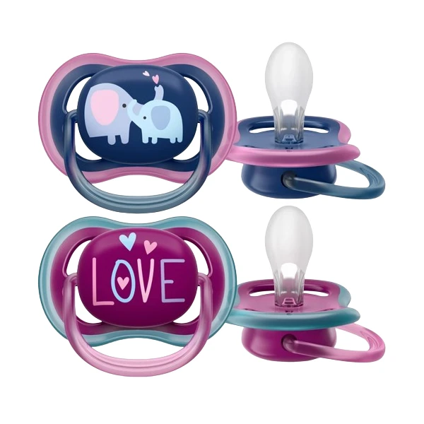 AVENT SUCETTE ULTRA AIR 18 Mois et + SCF349/19 Bleu/Violet - 2 Sucettes Orthodontique