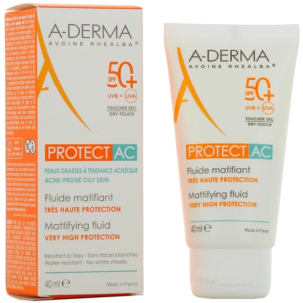 A-Derma Protect AC Fluide Solaire Matifiant SPF 50+