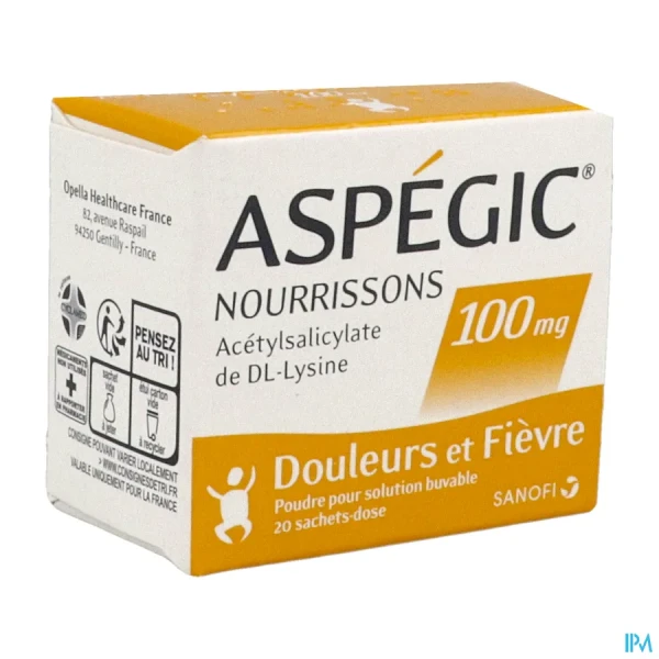 Aspégic Enfants & Nourrissons 100 & 250 mg
