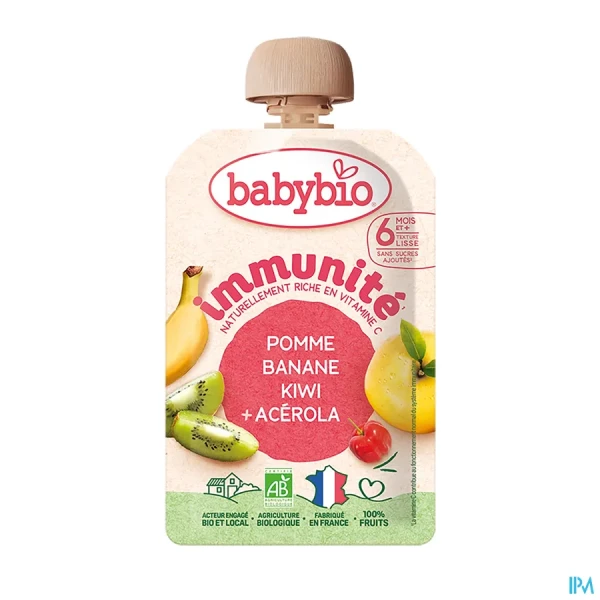 Babybio Goude Immunité Pomme Bana Kiwi Acer