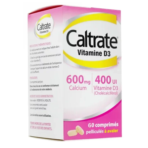 Caltrate Vitamine D3 600mg / 400UI Comprimés