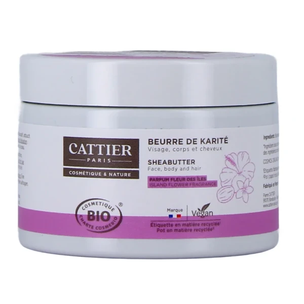 Cattier Beurre de Karité Bio Parfum Fleur des Îles