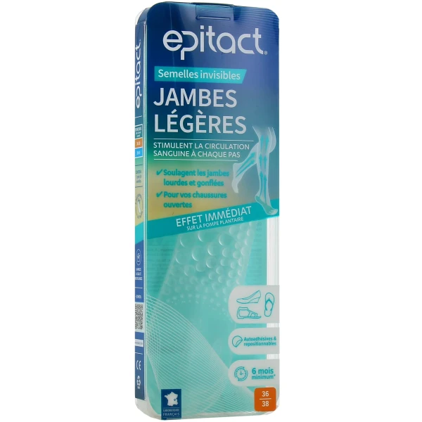 Epitact Semelles Invisibles Jambes Légères