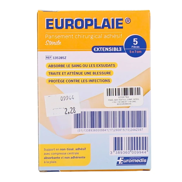 Europlaie Pansement Chirurgical Adhésif