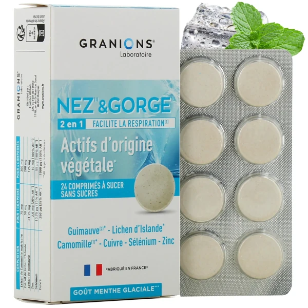 Granions Nez & Gorge 2 en 1 Comprimés à sucer