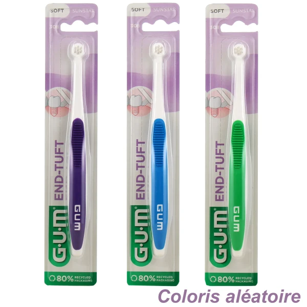 Gum End-Tuft Brosse à Dents Souple Mono-Touffe