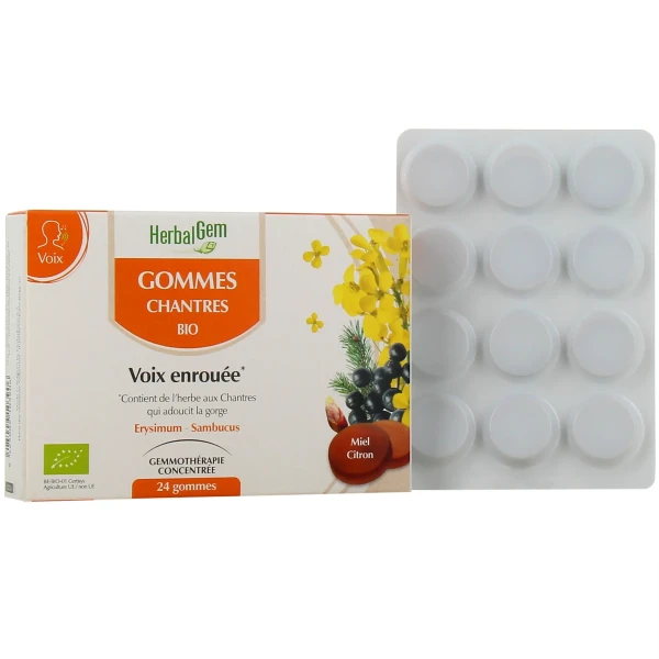Herbalgem Gommes Chantres Bio Voix Enrouée