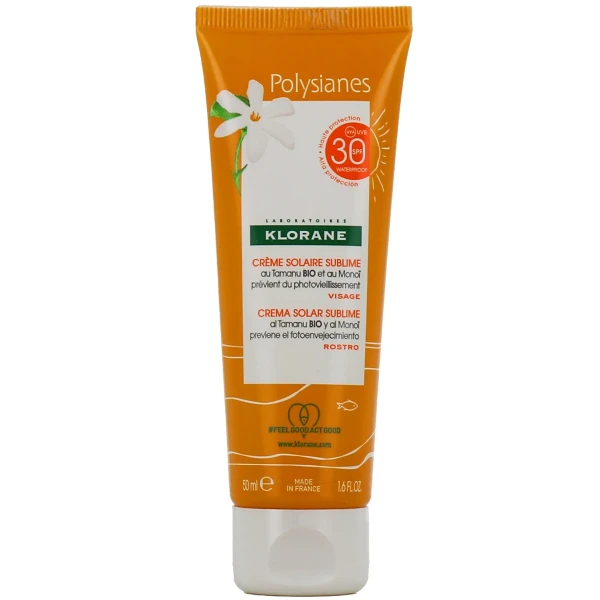 Klorane Polysianes Crème Solaire Sublime Visage