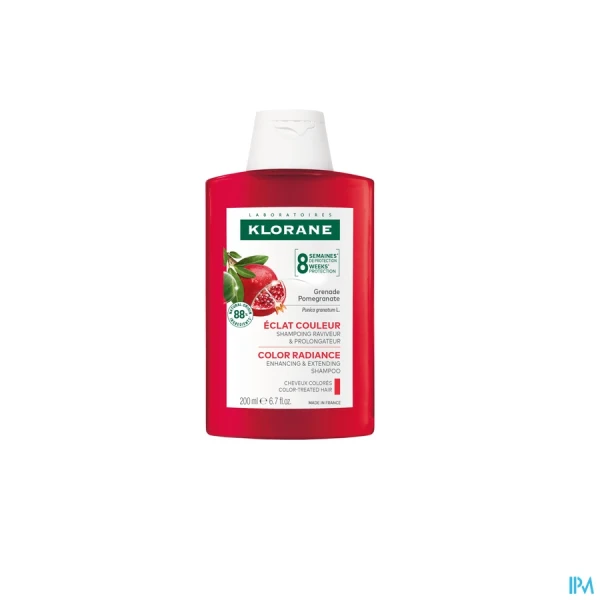 Klorane Shampoing Grenade Éclat Cheveux colorés