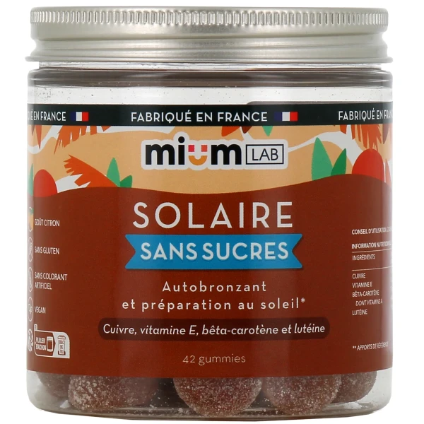 Mium Lab Solaire Gummies sans sucres