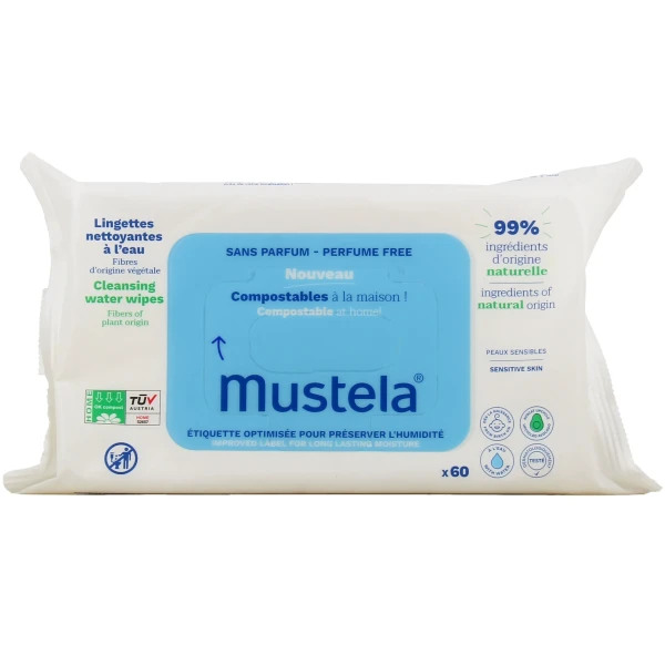 Mustela Lingettes Nettoyantes à l'Eau