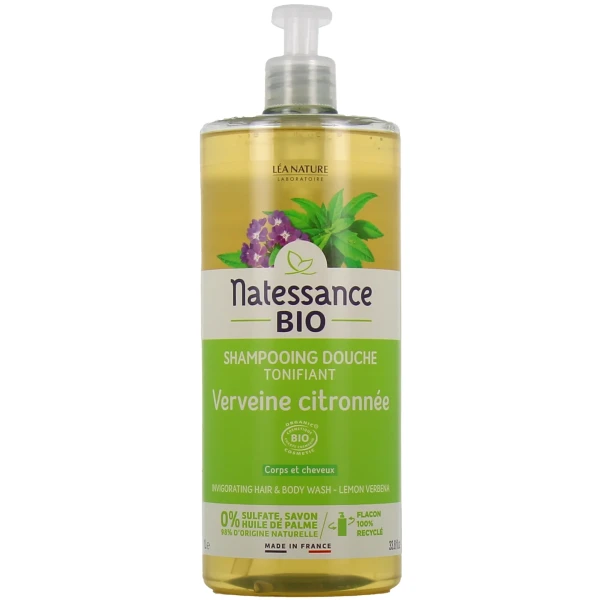 Natessance Shampooing Douche Bio Verveine Citronnée de Provence