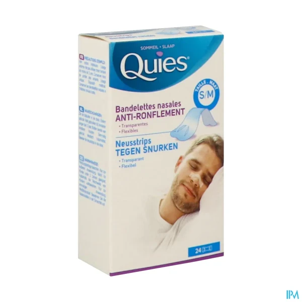 Quies Anti-ronflement 24 Bandelettes Nasales