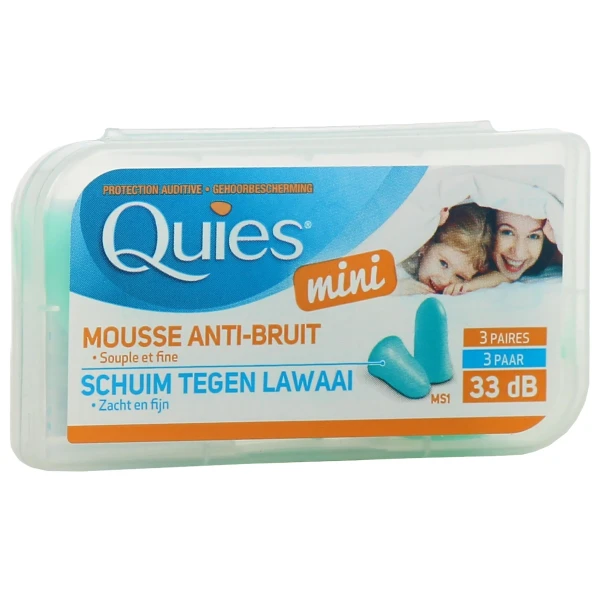 Quies Mini Protection Auditive en Mousse 3 Paires